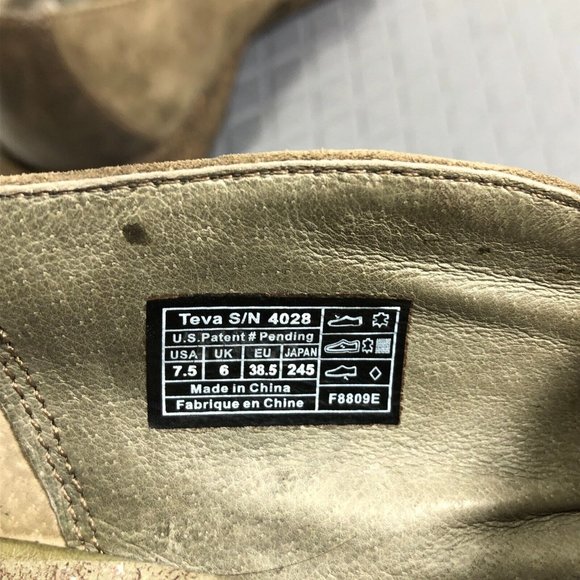 TEVA Mary Jane Shoes Size 7.5 Brown Walking Casual Comfort Snap Button #4028 - Picture 10 of 11